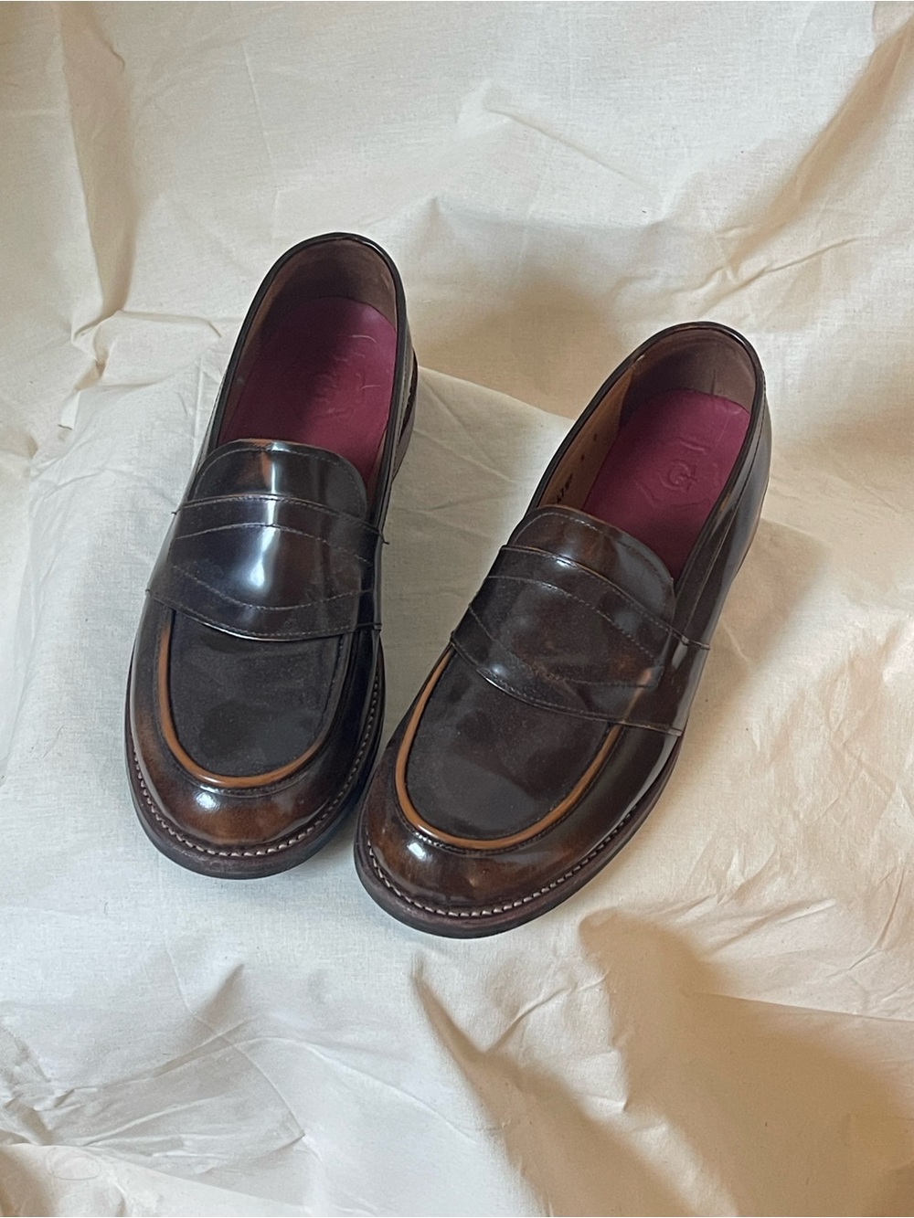 Grenson Dark Brown Leather Penny Loafers size 9EU.